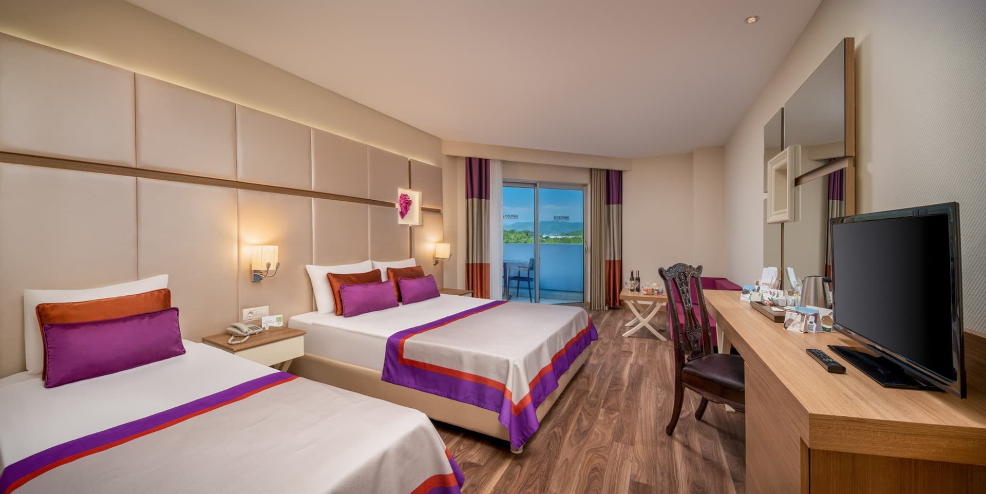 Standardní pokoj, výhled do areálu v hotelu Botanik Platinum